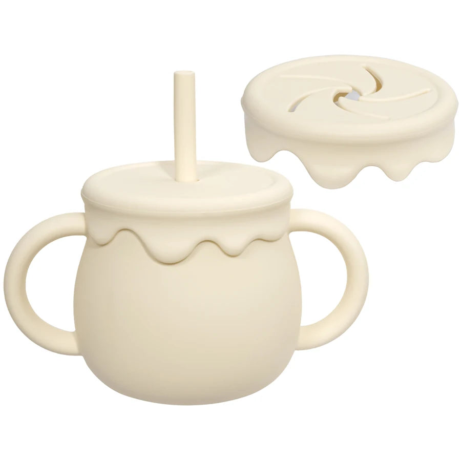 Baby Feeding Food Storage Box Snack Cup Portable Drinking Cup Infant Dual Purpose Sippy Cup Cover Band Newborn Accessories