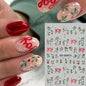 1sheet 5D Sexy Red Lips Nail Decal Stickers KISS Love Heart Valentine's Day Self-adhesive Nail Slider DIY Romantic Nail Decor