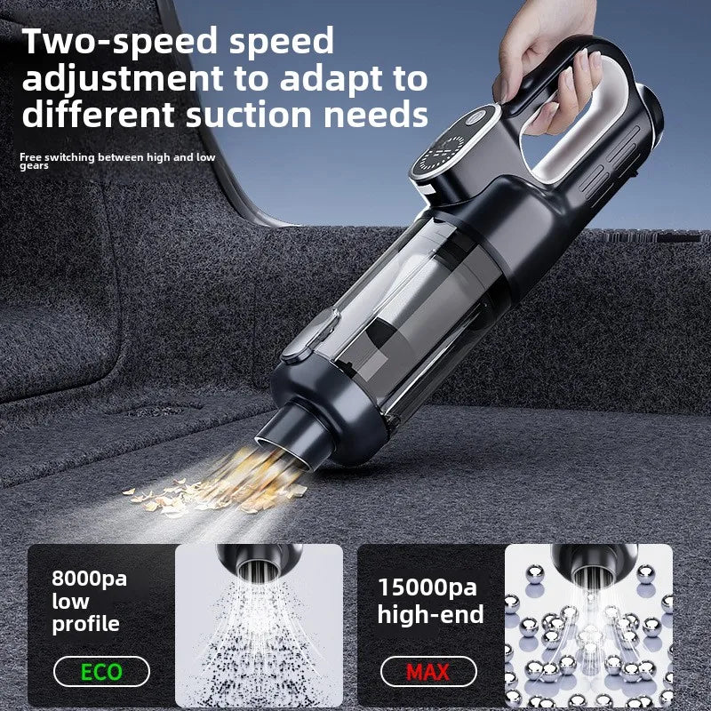 Wireless Portable Brushless Vacuum Cleaner, Multifunctional High Power Mini Handheld Vacuum & Dust Blower 2-in-1 for Household Sofa Keyboard Car Interior Cleaning