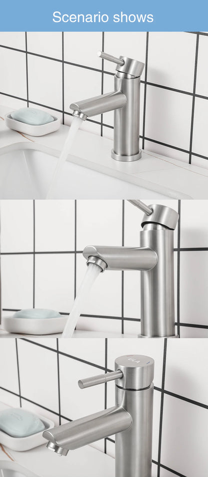 ULA G1/2 Basin Faucet Waterfall Bathroom Sink Faucet Hot Cold Water Mixer Tap Deck Mounted Bathroom Tap Crane Washbasin Tap