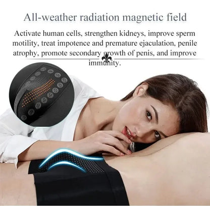 Men’s Boxer Shorts Non-Marking Mid Waist Anion Technology Comfort Underwear Breathable Massage Design Black Men’s Underpants