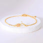 Dainty Flower Geometric Bracelet New High-End Minimalist Zircon Charm Blade Chain Women’s Bracelet Party Jewelry Gift