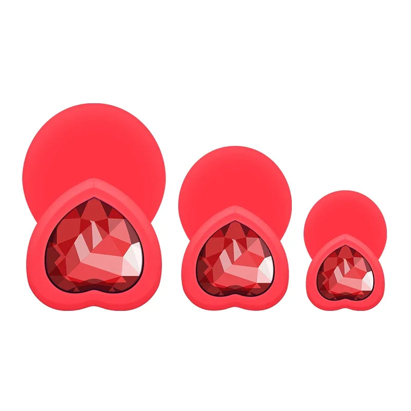 3Pcs Set Butt Anal Plug With Crystal Sex Toys for Women Men Soft Silicone Erotic Massager Stimulator Dildo Adult Product Plug