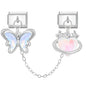 Tassel Chain Butterfly Flowers Star Moon Heart Zircon Italian Charm Links Fit 9mm Bracelet Stainless Steel DIY Jewelry Making