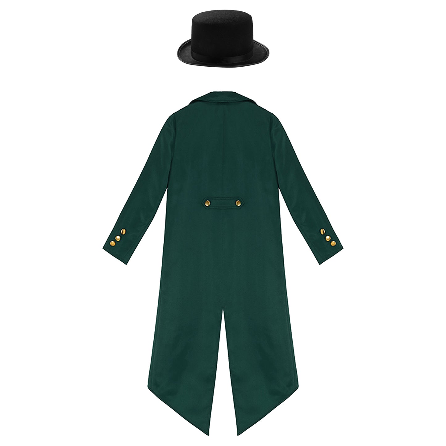 Kids Boys Vintage Steampunk Tailcoat Jacket Halloween Costume Gothic Medieval Clothes Court Uniform Magician Ringmaster Cosplay