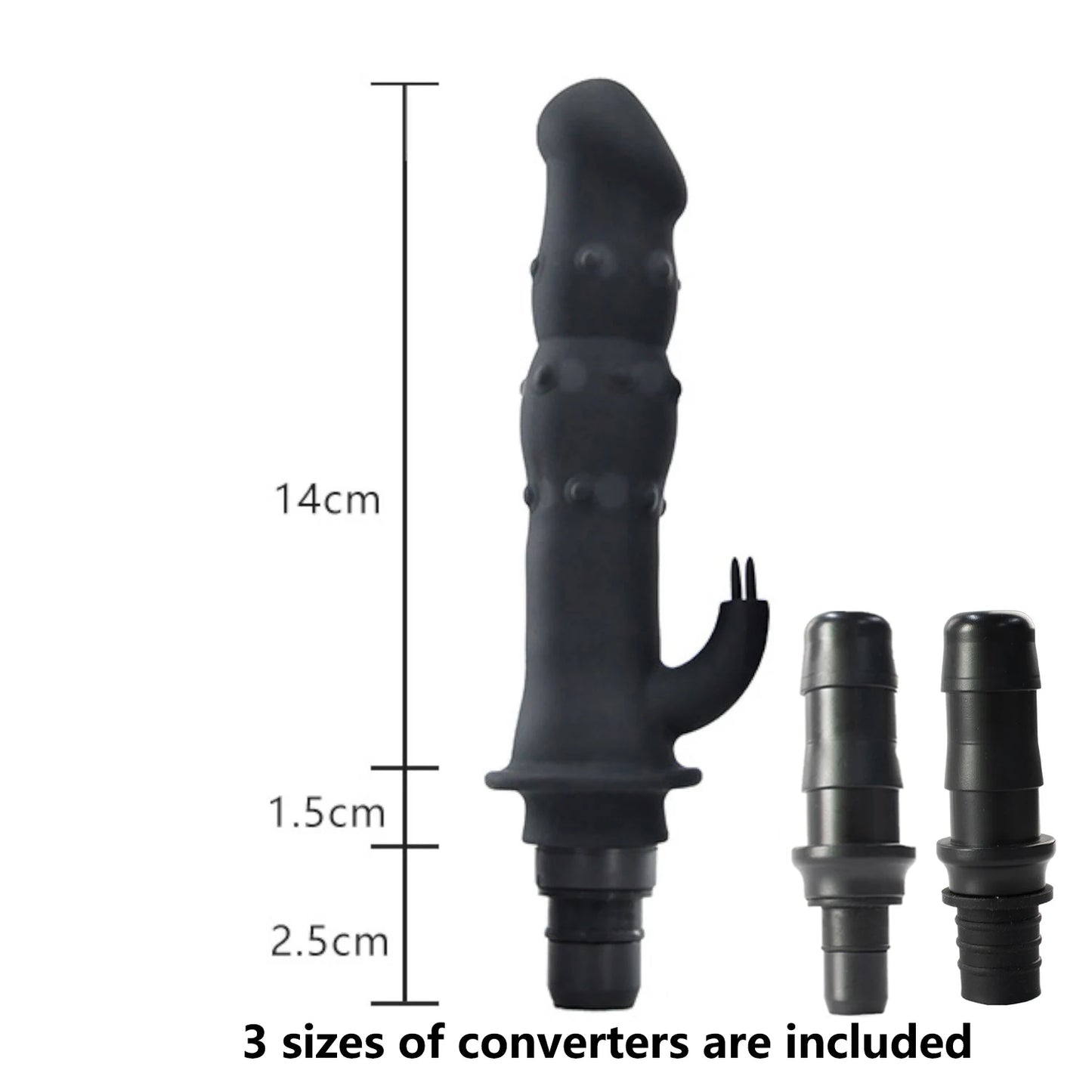 1pc Black Silicone Massage Head, Fascia Gun Massage Head, With Multiple Uses, Including Three Interfaces, Used For Fascia Gun