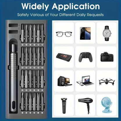 24 in 1 Digital Maintenance Precision Screwdriver Set with Portable Storage Box and Electronic Device Disassembly Tool,Computer