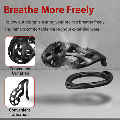 Male Chastity Cage with 3 Rings Cock Cage Adult Sex Toy Penis Bondage Urethral Lock Male Cuckold Erotic Couple BDSM Toy Cock Cag
