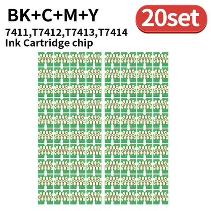1set~50set T741X-T7414 T7411 T741X Ink Tank Chip For Epson SureColor F6200  F6270 F7270 F9270 F9300 F9330 F9340 F9360 F9370 CHIP