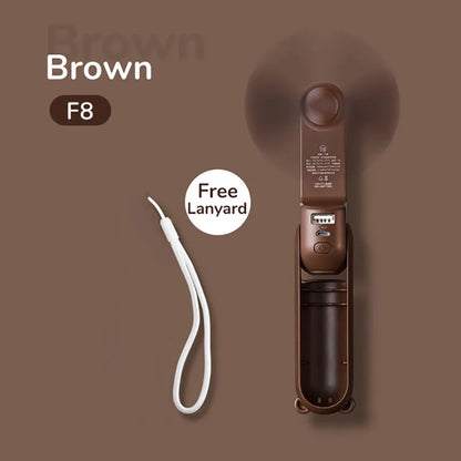 Handheld Bear Electric Fan Portable Small Fan For Students Multi-functional Household Foldable USB Charging Stand-up Desktop Fan