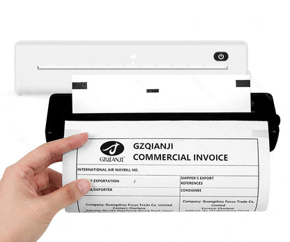 A4 Wireless Bluetooth PDF Printer Mini Portable Thermal Mobile Maker For Home Office PDF Photo Print with 50pcs Thermal Paper