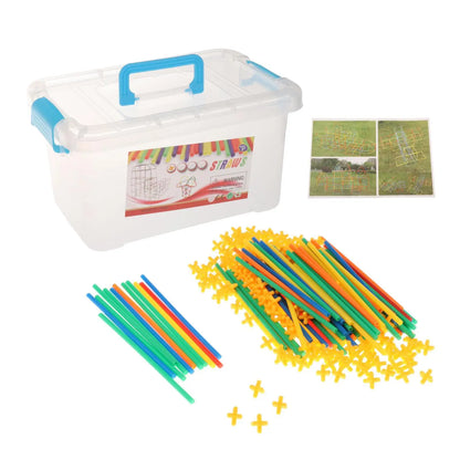 300/40/600pcs Fort Building Kit Plastic Castles Tower Tunnel Tent Playhouse Construction Making DIY Develop Imagination Toys