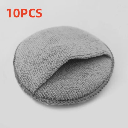 10/1Pcs 5-inches Microfiber Wax Applicator Pad Ultra Soft Car Polishing Sponge with Finger Pocket Auto Care Polish Foam Sponge