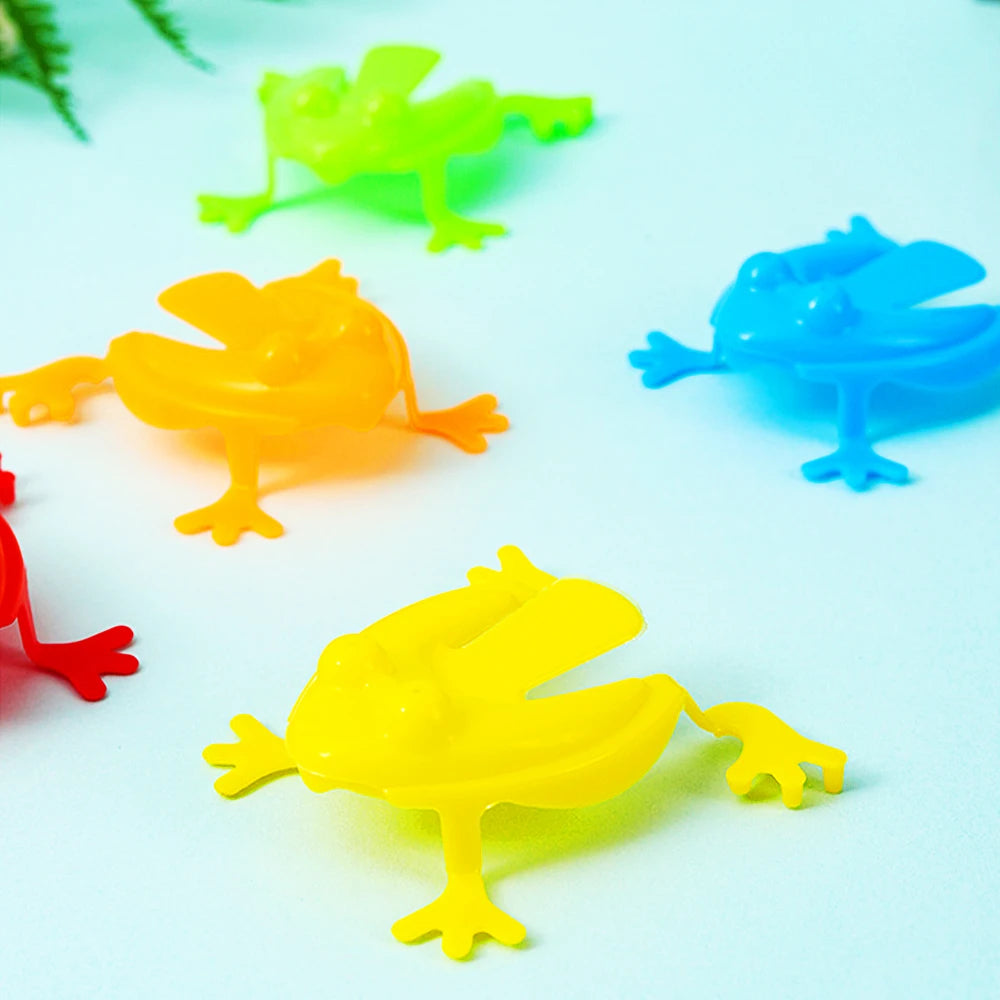 30 Pcs Mini Candy Color Jumping Leap Frog Bounce Fidget Classic Toys Stress Reliever Children Kids Christmas Party Favors Prizes
