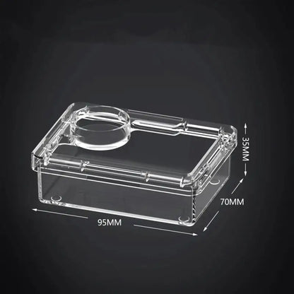 【E】Pet Reptile Lizard Turtle Transparent Feeder Anti-escape Food Bowl Worm Live Container Reptile Pet Bowls Feeder Pet Supplies