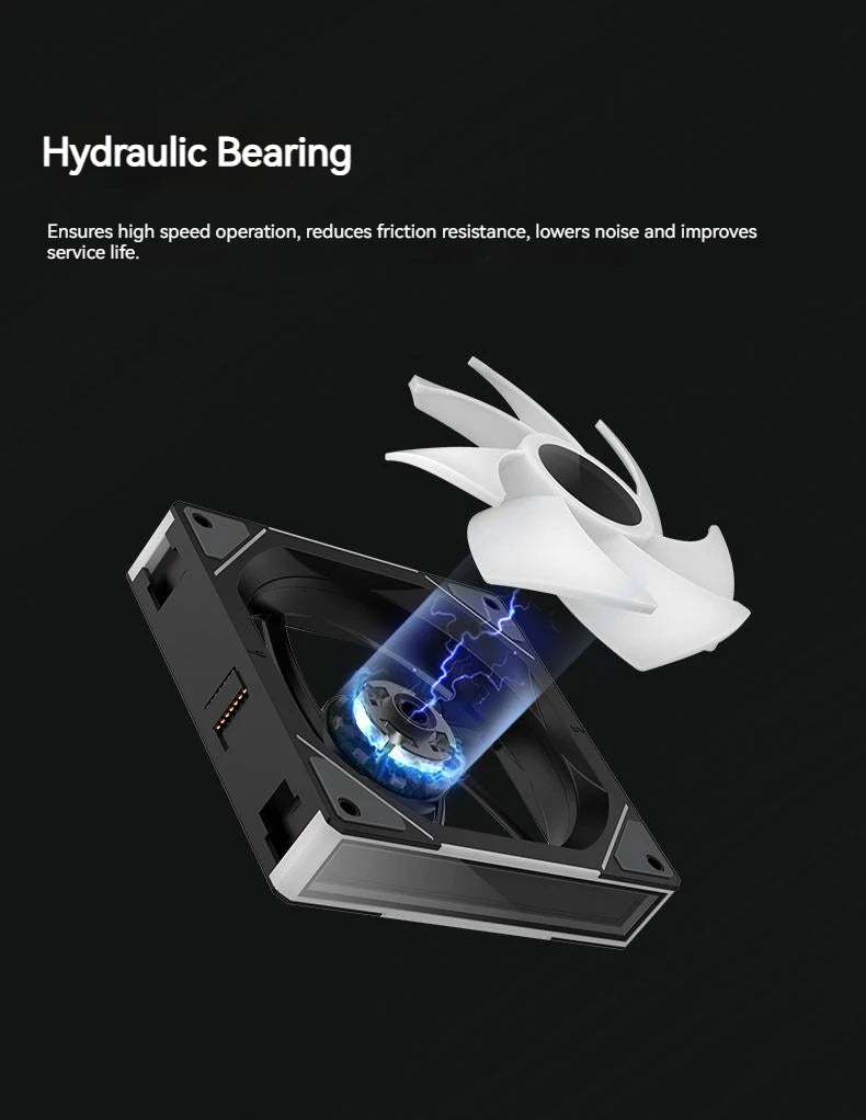 Teucer JM-1 PC Case Fan Mirror Cycle ARGB Light 120mm 3in1 800-2000rpm 12v/4Pin PWM Low noise Chassis Water Cooling Ventilador