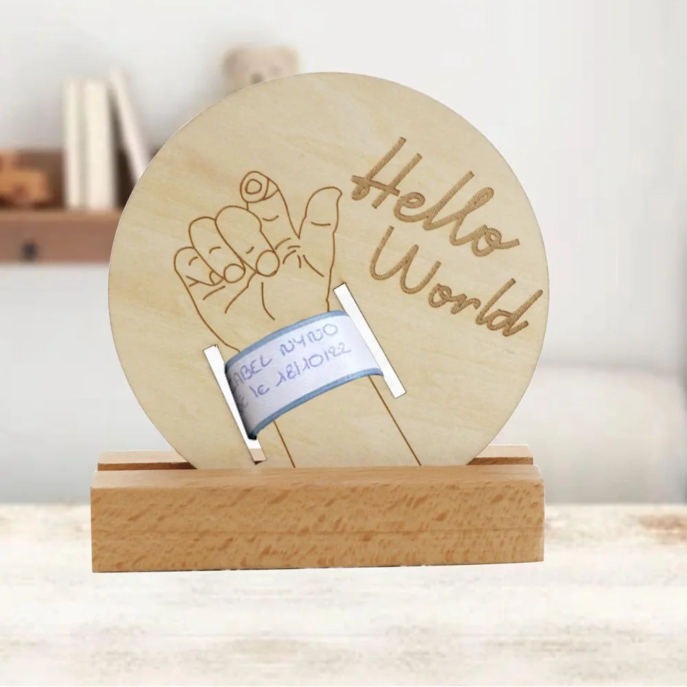 Newborn Hospital Engraved Keepsake Holder Personalized Baby Gift Memorial Pregnancy Wristband for Mother's Day & Father's Day