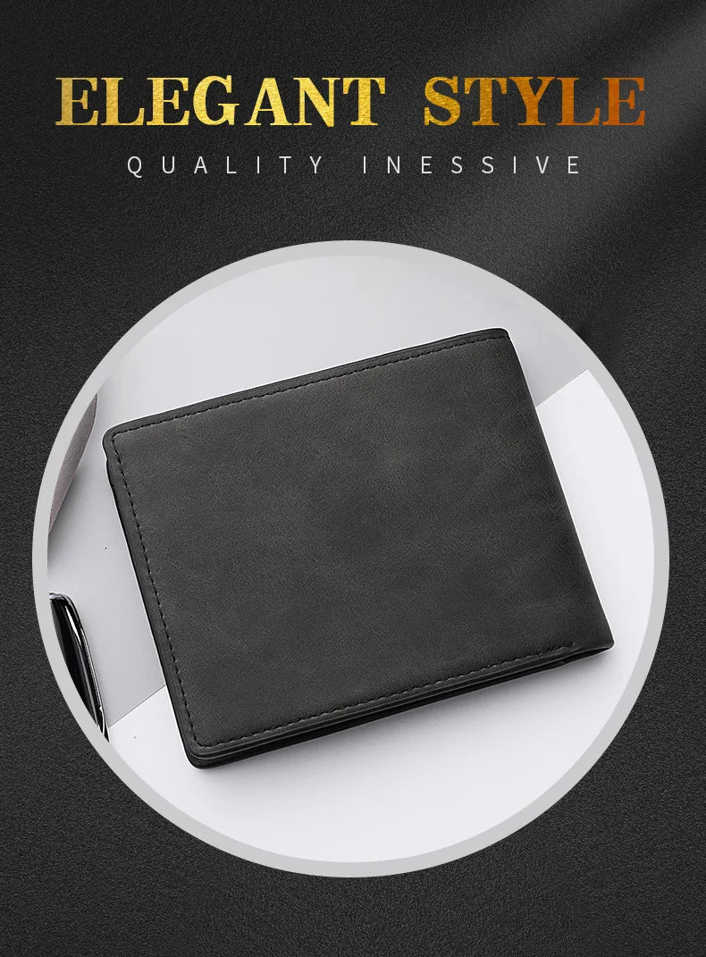 HOMEFISH Fashion Short Wallet for Men, Lightweight Portable Card Holder with Ample Bill Storage