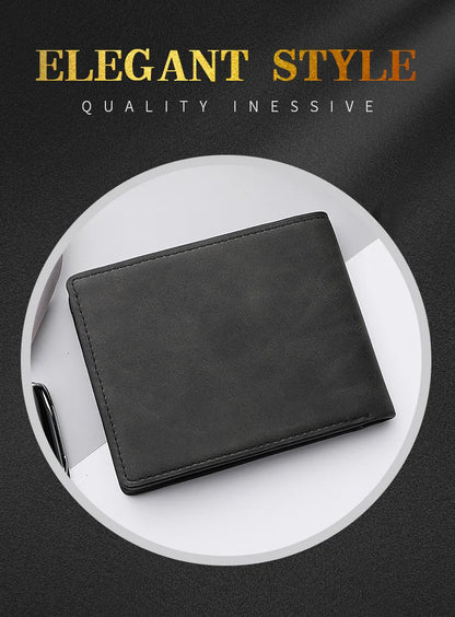 HOMEFISH Fashion Short Wallet for Men, Lightweight Portable Card Holder with Ample Bill Storage