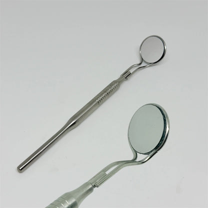 DENILK 1 pc Dental Mouth Mirror With Handle Anti-Fog Rhodium Double Sided Oral Mirrors  Reflectors Reuse Oral Mirror Handle