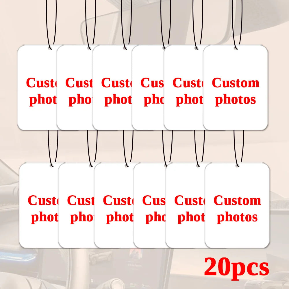 20pcs Customized Photos of Car Air Fresheners, Fragrant Decorative Fragrances, Customized Photos of Family, Friends, and Pets