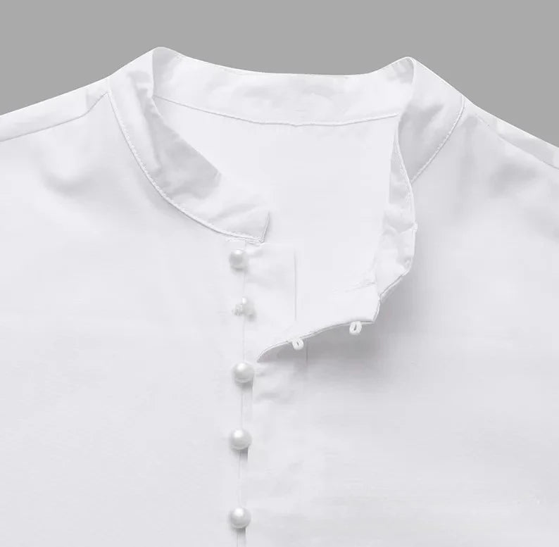 Men's2026 Loose Standing Collar Muslim Robes New Ethnic Round Collar Hui Robes Arab Middle East Men's Clothing Men Vintage Top