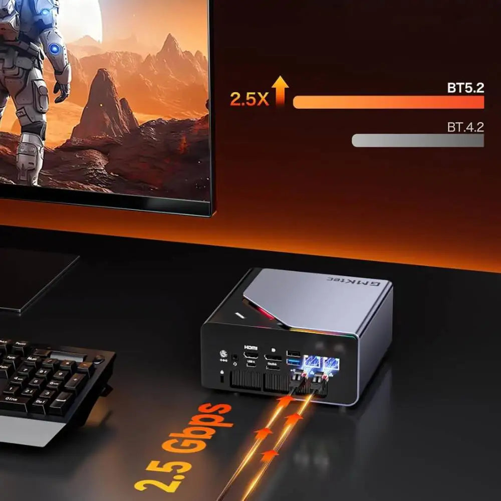 GMKtec K12 Mini PC AMD Ryzen7 H 255 (Upgraded 8745HS) Oculink Support DDR5 NO RAM NO ROM NO OS Desktop Computer Gaming PC WIFI6E