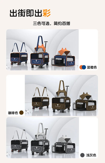 Pet Go out Trolley Portable Shoulder Bag Small Dog Cat Carrier Travel-friendly Pet Transport