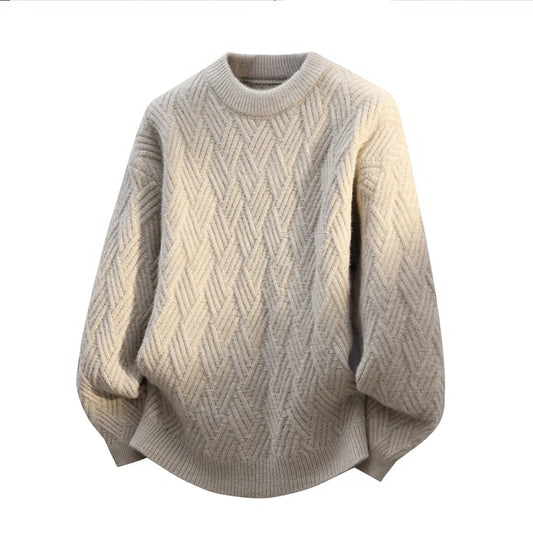 Warm Knitted Pullover 2025 New Winter Men's O-neck Casual Sweater High-quality Men's Pullover Clothing Size 4XL