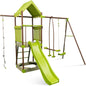 Play Tower, Climbing Frame with Swing, Slide, Climbing Rope, Glider Seats, Ladder and Sandpit, Outdoor Children's Climbing Tower