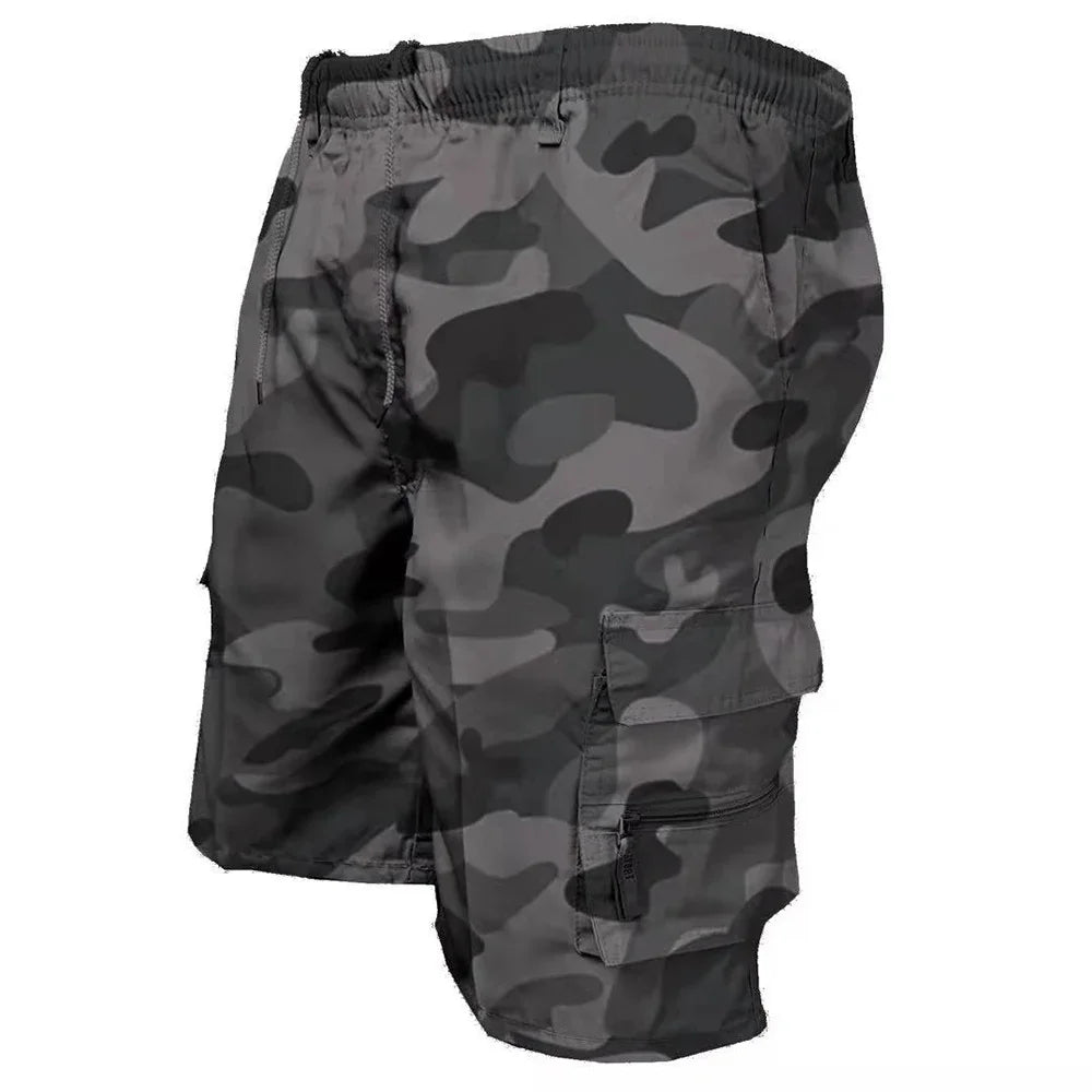 Men's Summer Tactical Cargo Shorts Military - Inspired Fashionable Pockets Camouflage for Jogging, Hiking & Work