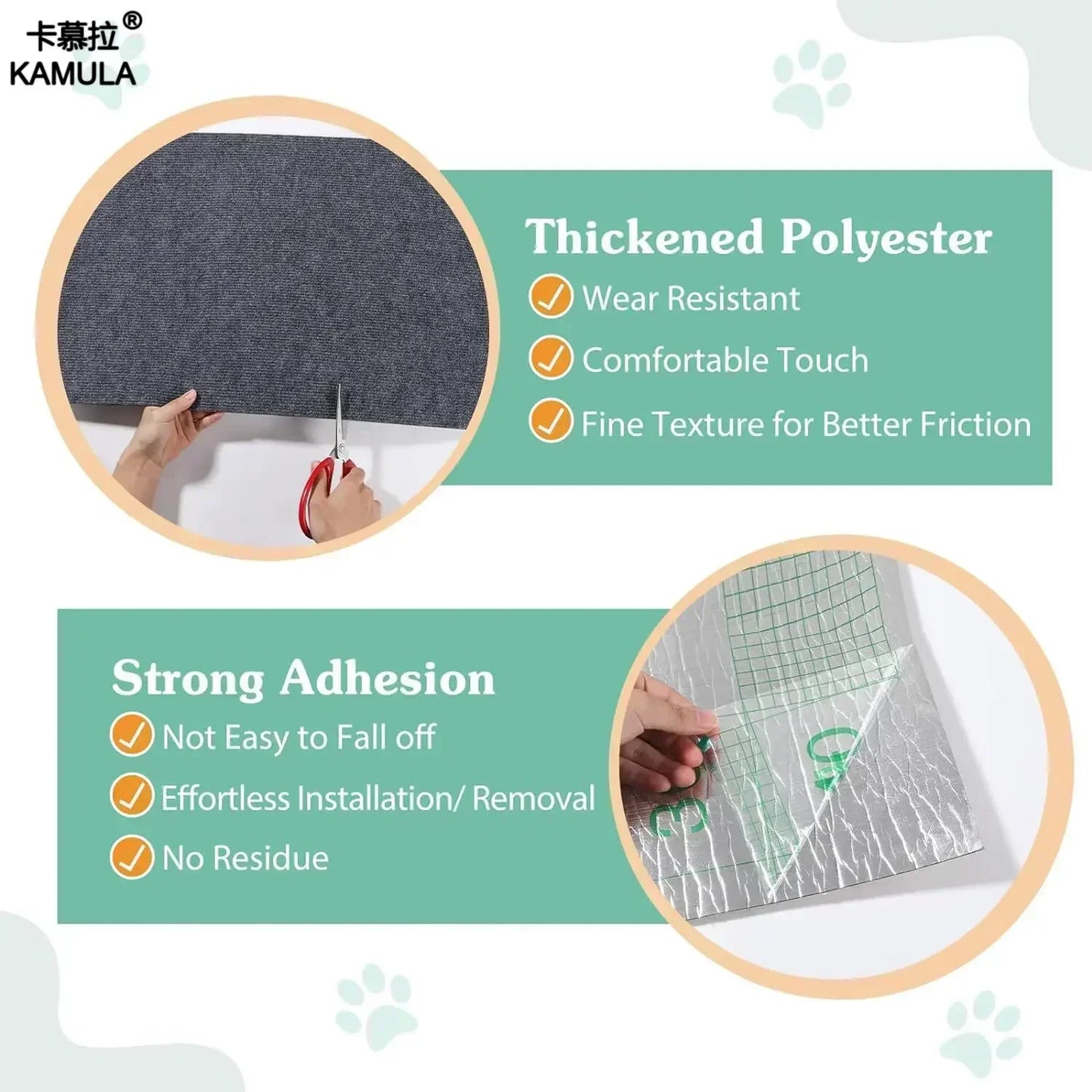 Cat Carpet Cat Scratching Mat Trimmable Self-Adhesive Carpet DIY Climbing Scratcher Scratch Furniture Protector Covering Posts