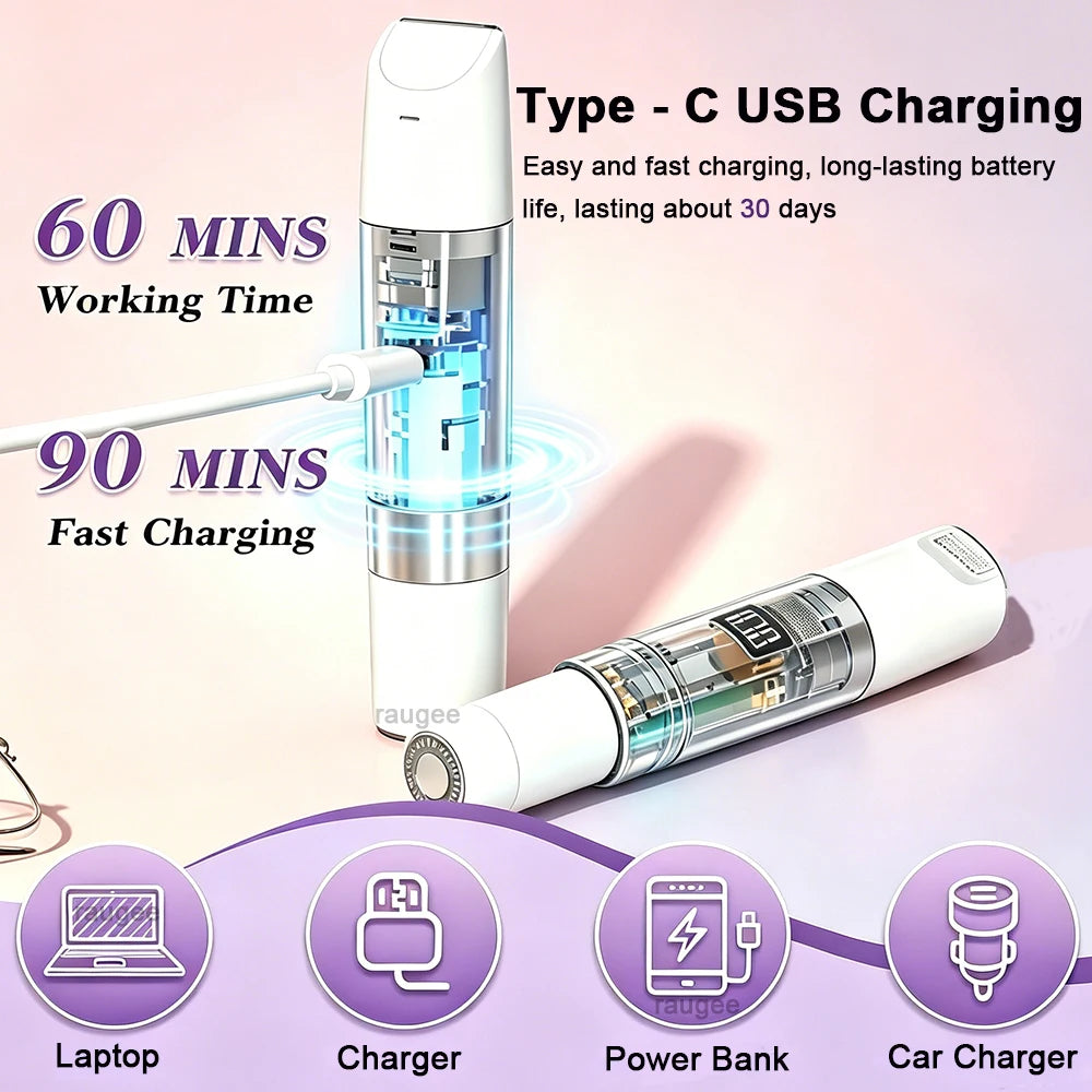 Trimmer for Women 2 in 1 Double Head Epilator Portable Electric Razors Bikini Shaver for Body Leg Underarm Hair Remover Trimmer