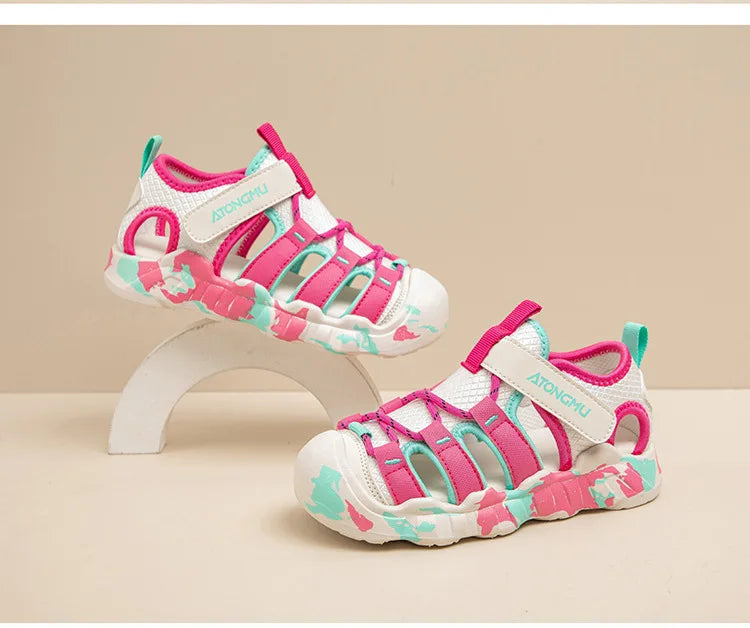 Boys Girls Unisex Sandals 2026 New Summer Toddler Barefoot Beach Sandals Non-slip Comfort Versatile School Outdoor Water Shoes