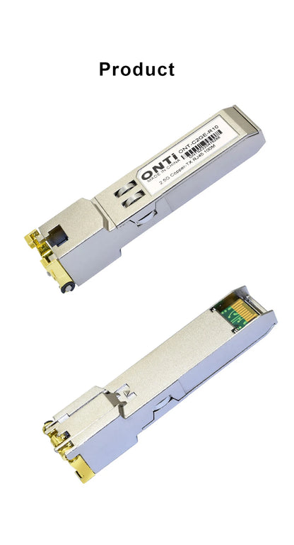 ONTi 2.5G RJ45 SFP Module 2.5Gbps SFP Copper RJ45 SFP Transceiver Module Compatible with Cisco/Mikrotik Ethernet Switch