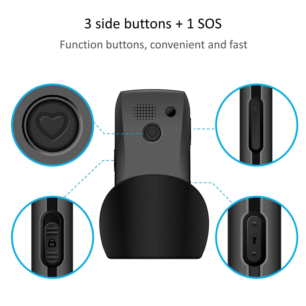 Artfone C1+ Bar Senior Mobile Phone With Free Charging Dock  Big Rubber Keypad  For Elderly Dual Sim One Key SOS FM 1400mAh