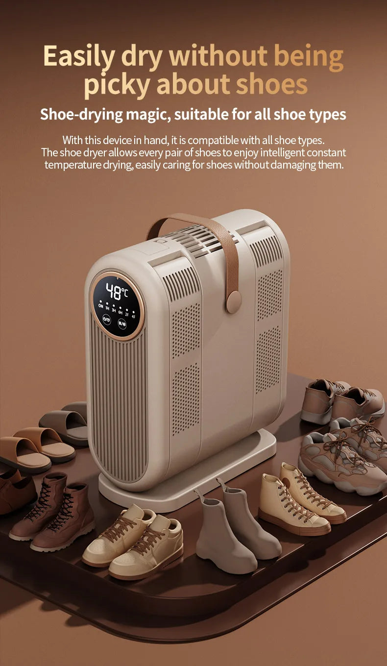 Foldable Shoe Dryer Electric Shoe and Boot Dryer Timing Control Household Shoe Warmer Portable Heater For Socks Boots