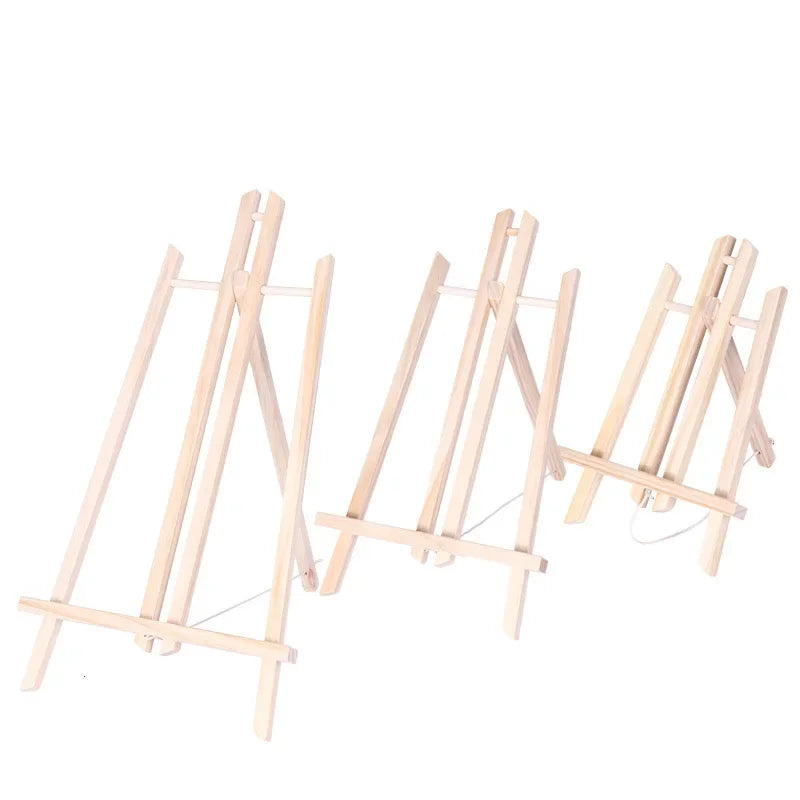 Wooden Easel For Painting,20cm 24cm 30cm 40cm 50cm Height Folding Desktop Display Triangle Bracket,Art Supplies,1 Piece HJ-02