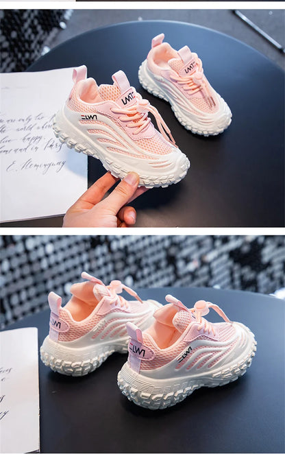 JIMITU Children Sneakers Breathable Mesh Kids Girls And Boys Casual Shoes Rubber Sole Summer Autumn Toddlers Tennis 3-6y