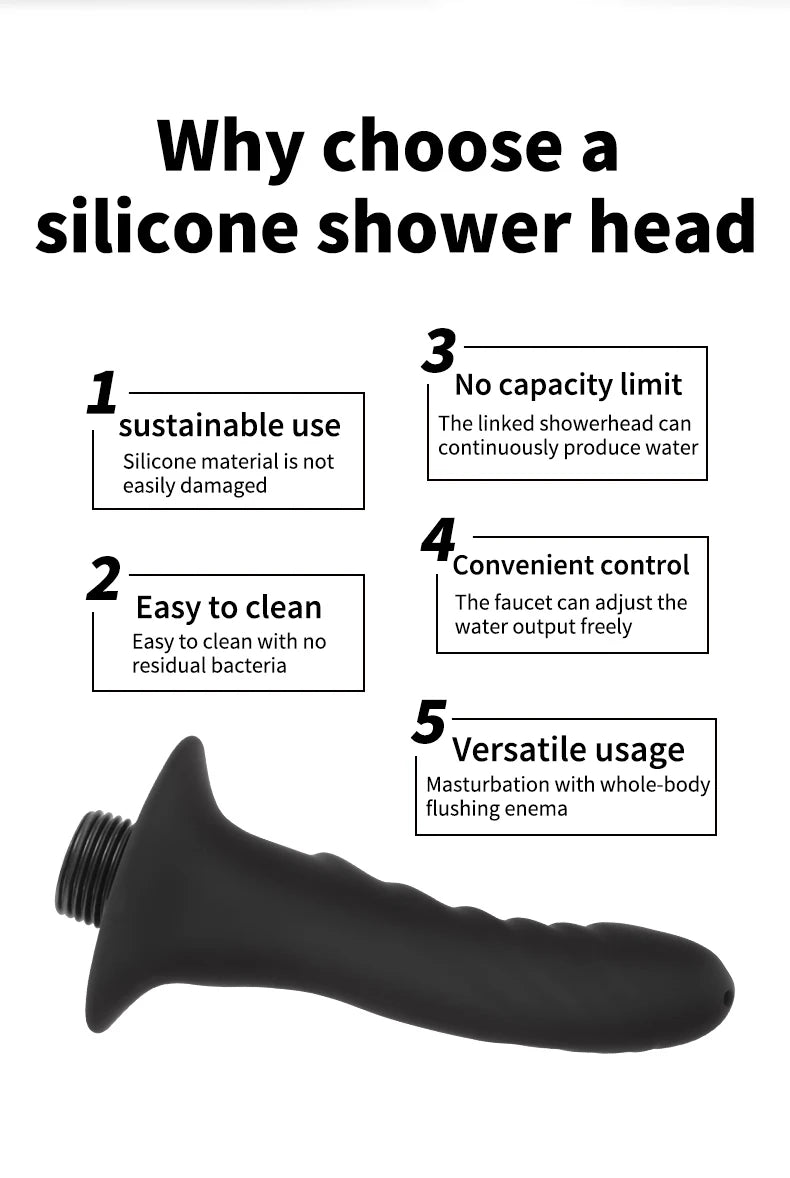 Soft Silicone Enema Kit  Multi Size Vaginal Anal Douche Heads  Professional Intimate Cleaning for Constipation Relief  Adult Toy