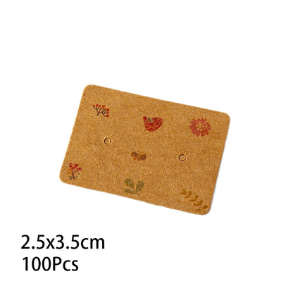 50/100Pcs 5x4cm Earring Cards Cardboard Labels DIY Jewelry Display Stand Holder Small Businesses Selling Packaging Supplies