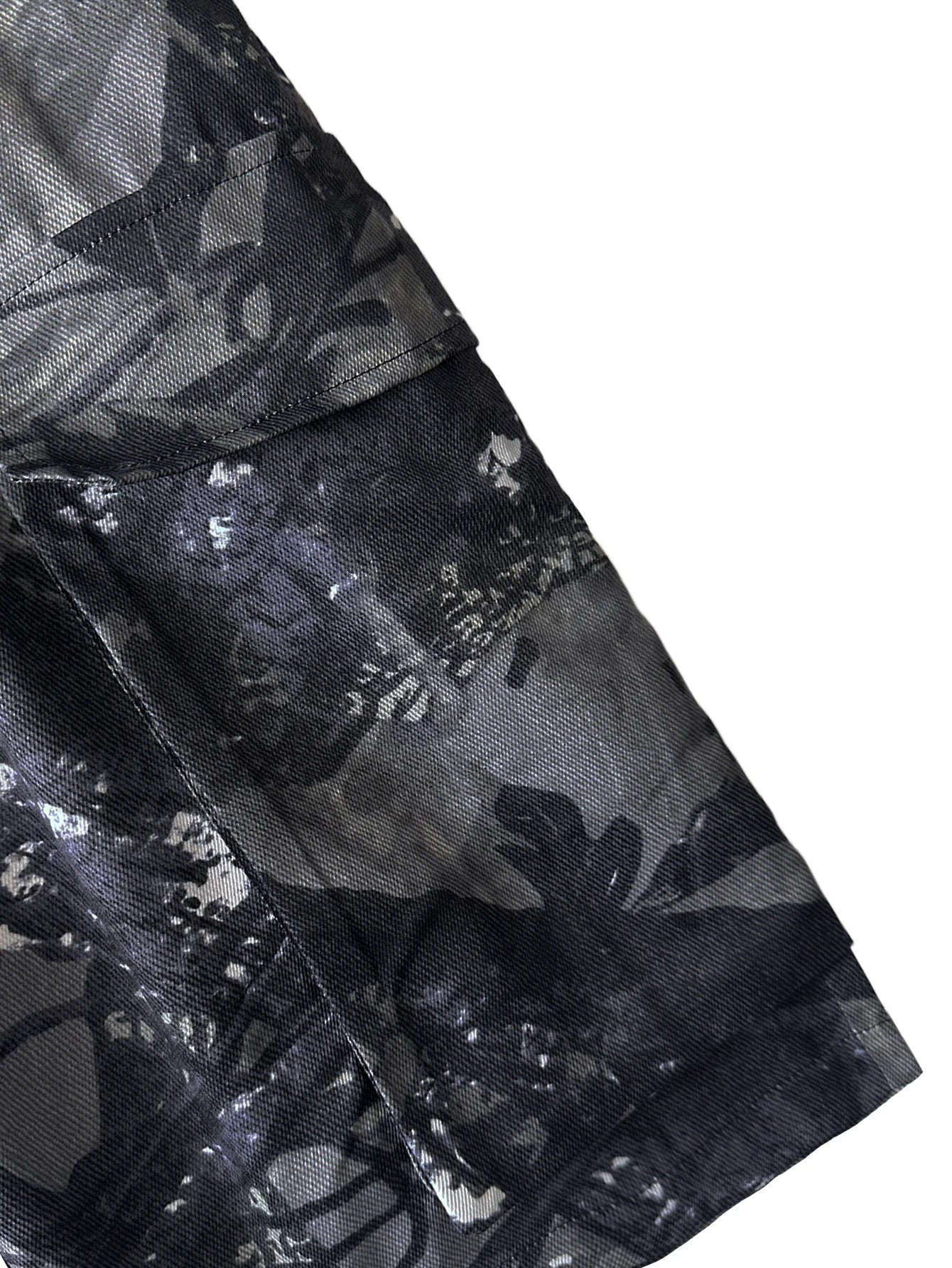Men's fashionable workwear shorts, outdoor casual digital printed wide leg shorts, suitable for summer streetwear shorts, men's