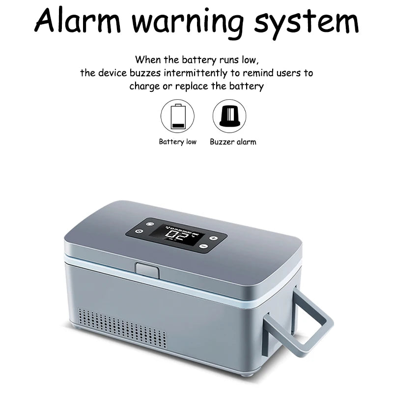 Portable Car Home Small Insulin Refrigeration Box Rechargeable Mini Fridge Cool Box Cooler for Drug Auxin Injection Pen Eye Drop