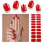 16/20/22Tips Semi-Cured Gel Nail Wraps Full Cover Manicure DIY Waterproof Long Lasting Gel Nail Stickers set for UV Lamp Need