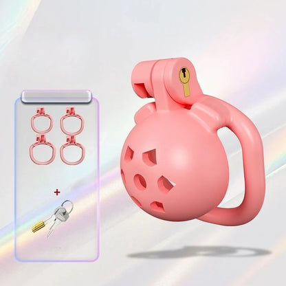 New Sissy Simulation Vagina Chastity Cock Cage Sex Toy with 4 Size Cock Ring Bdsm Penis Urethral Lock Adult Toy for Men