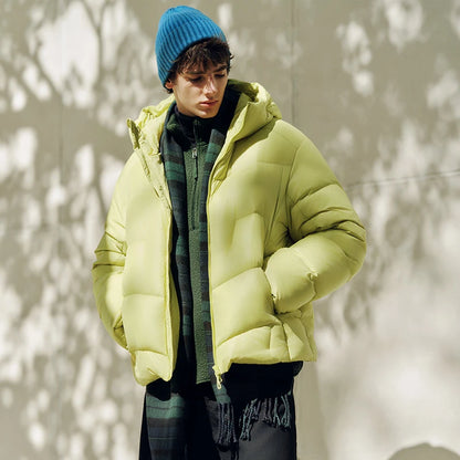 Semir Down Jacket Men Loose Hooded Puffer Three-Resistant Outerwear Heat-Generating Anti-Static 2026 New Winter Men's Wear