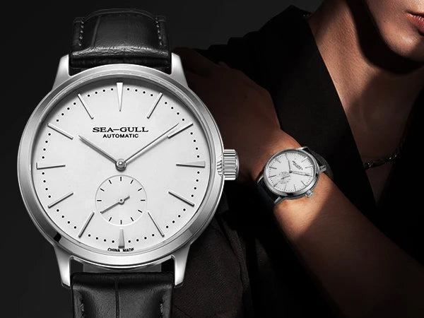 Seagull New Business Watch Men's Mechanical Wristwatches 50m Waterproof Leather Valentine Male Watches Relogio Masculino 6075
