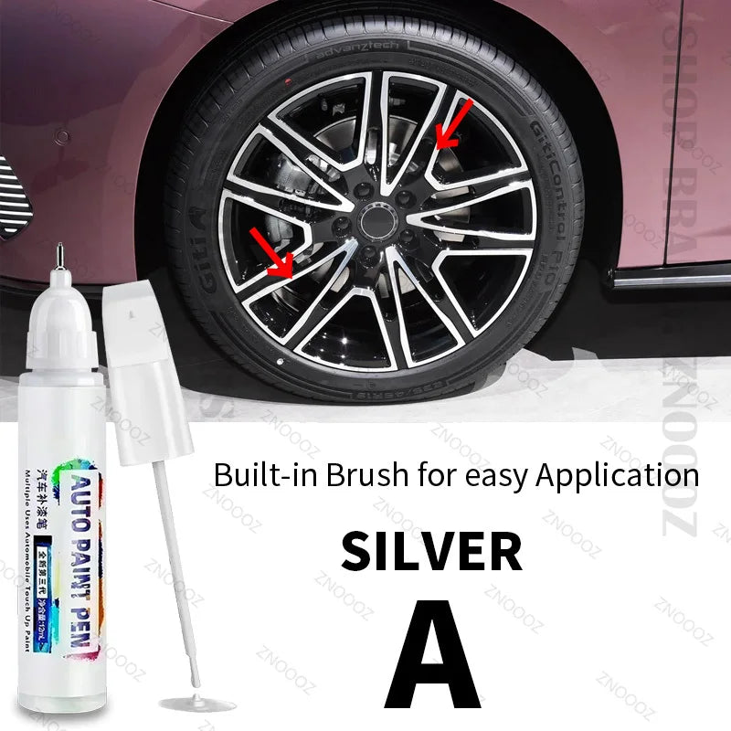 For BYD SEAL Touch Up Paint Wheel Repair Kit Quick And Easy Wheel Scratch Repair Rim Paint For Car Wheel Repair Silver Black
