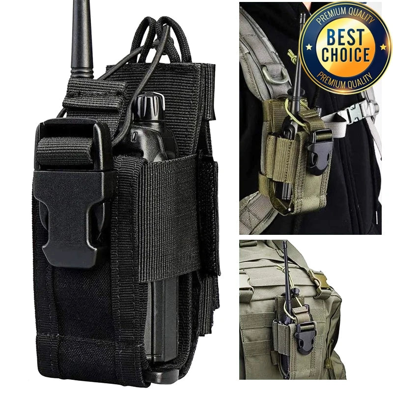 New Tactical Adjustable Walkie Talkie Holder Radio Pouch Hunting Interphone Hanging Bag Outdoor Nylon Molle Radio Pouch
