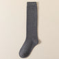Women Long Socks Ladies Fashion Below Knee High JK Socks Solid Colors Cotton Black Gray White Socks Japanese Trendy Korean Style